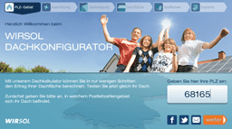 Screenshot des Dachkalkulators