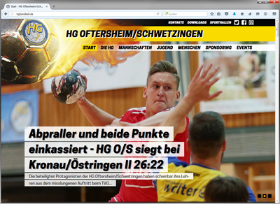 Website der HG Oftersheim-Schwetzingen