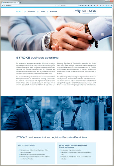 Website von STROKE Business Solutions