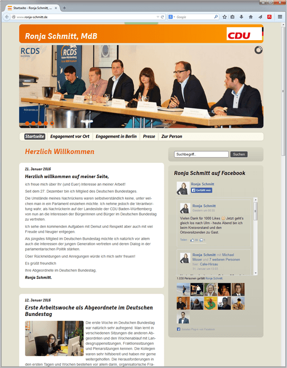 Screenshot Website Ronja Schmitt